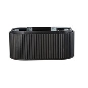 Wastafelonderkast Begonia Curve 100cm Zwart Eiken