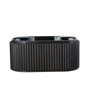 ALONI Wastafelonderkast Begonia Curve 100cm Zwart Eiken