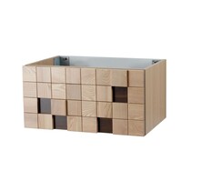 Wastafelonderkast Mimoza 80cm Licht Eiken Massief – 1 lade
