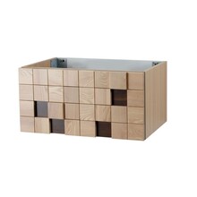 Wastafelonderkast Mimoza 80cm Licht Eiken Massief – 1 lade