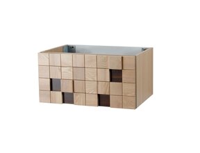 Wastafelonderkast Mimoza 80cm Licht Eiken Massief – 1 lade