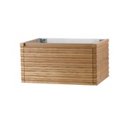 Wastafelonderkast Kamellia 80cm Licht Walnoot Massief – 1 lade