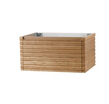 Wastafelonderkast Kamellia 80cm Licht Walnoot Massief – 1 lade