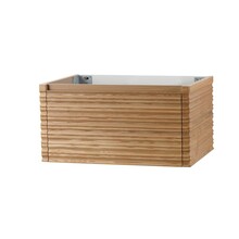 Wastafelonderkast Kamellia 80cm Licht Walnoot Massief – 1 lade