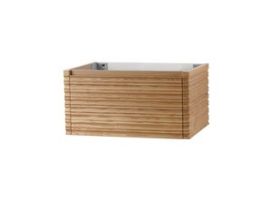 Wastafelonderkast Kamellia 80cm Licht Walnoot Massief – 1 lade