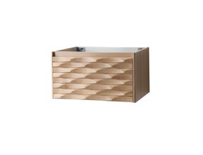 Wastafelonderkast Magnolia 80cm Licht Eiken Massief – 1 lade