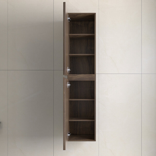 Badkamerkast Layda Donker Walnoot 160x35x35 cm