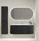 Badkamerkast Begonia Zwart Eiken 160x35x35 cm