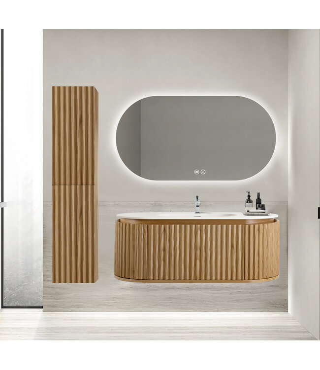 Badkamerkast Begonia Naturel Eiken 160x35x35 cm