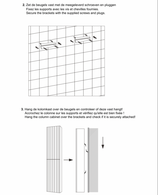Badkamerkast Kamellia Licht Walnoot 160x35x35 cm