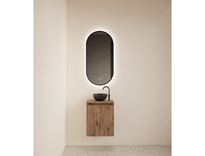 Toiletmeubel Gliss Echo Kasteel Eiken 40x50cm met toppaneel