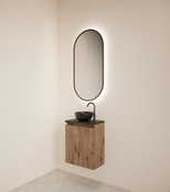 Toiletmeubel Gliss Echo Kasteel Eiken 40x50cm met toppaneel