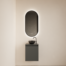 Toiletmeubel Gliss Echo Graphite Grijs 40x50cm met toppaneel