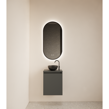 Toiletmeubel Gliss Echo Graphite Grijs 40x50cm met toppaneel