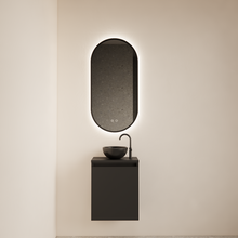 Toiletmeubel Gliss Echo Mat Zwart 40x50cm met toppaneel