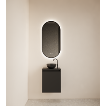 Toiletmeubel Gliss Echo Mat Zwart 40x50cm met toppaneel