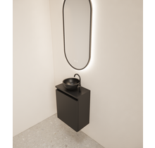 Toiletmeubel Gliss Echo Mat Zwart 40x50cm met toppaneel