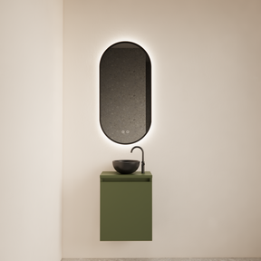 Toiletmeubel Gliss Echo Olijf Groen 40x50cm met toppaneel