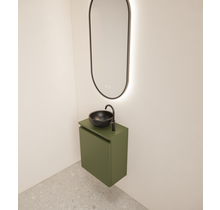 Toiletmeubel Gliss Echo Olijf Groen 40x50cm met toppaneel