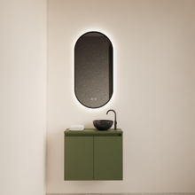 Toiletmeubel Gliss Echo Olijf Groen 60x50cm met toppaneel