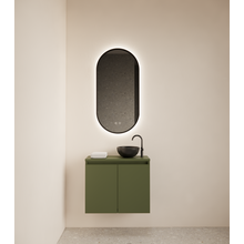 Toiletmeubel Gliss Echo Olijf Groen 60x50cm met toppaneel