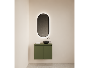 Toiletmeubel Gliss Echo Olijf Groen 60x50cm met toppaneel