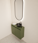 Toiletmeubel Gliss Echo Olijf Groen 60x50cm met toppaneel