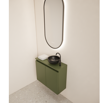 Toiletmeubel Gliss Echo Olijf Groen 60x50cm met toppaneel