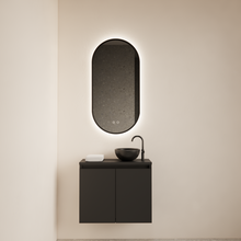 Toiletmeubel Gliss Echo Mat Zwart 60x50cm met toppaneel