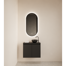 Toiletmeubel Gliss Echo Mat Zwart 60x50cm met toppaneel