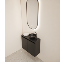 Toiletmeubel Gliss Echo Mat Zwart 60x50cm met toppaneel