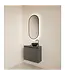 Toiletmeubel Gliss Echo Graphite Grijs 60x50cm met toppaneel
