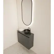 Toiletmeubel Gliss Echo Graphite Grijs 60x50cm met toppaneel