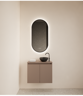 GLISS DESIGN Toiletmeubel Gliss Echo Latte 60x50cm met toppaneel