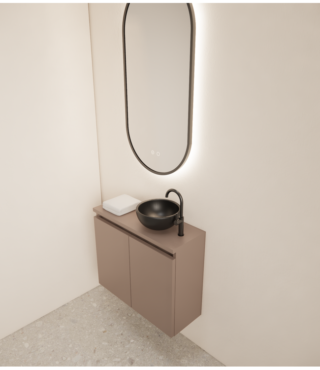 Toiletmeubel Gliss Echo Latte 60x50cm met toppaneel