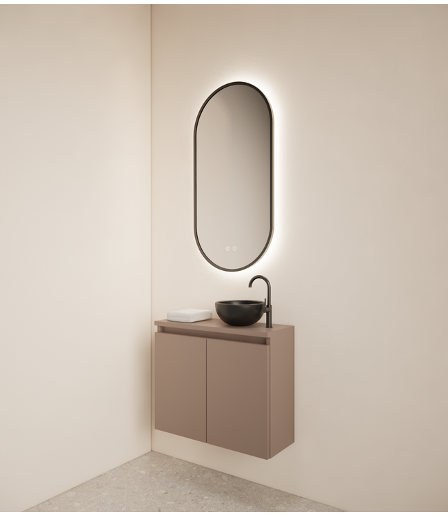 Toiletmeubel Gliss Echo Latte 60x50cm met toppaneel