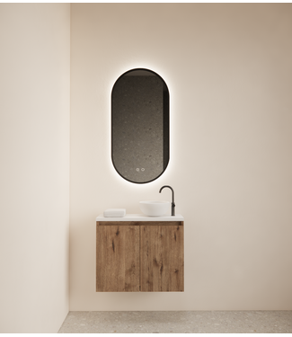 GLISS DESIGN Toiletmeubel Gliss Echo Kasteel Eiken 60x50cm met toppaneel