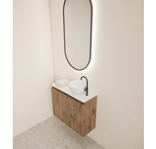 Toiletmeubel Gliss Echo Kasteel Eiken 60x50cm met toppaneel