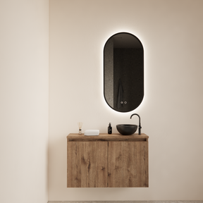 Toiletmeubel Gliss Echo Kasteel Eiken 80x50cm met toppaneel