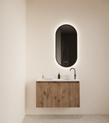 Toiletmeubel Gliss Echo Kasteel Eiken 80x50cm met toppaneel