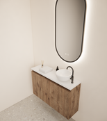Toiletmeubel Gliss Echo Kasteel Eiken 80x50cm met toppaneel