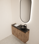 Toiletmeubel Gliss Echo Kasteel Eiken 80x50cm met toppaneel