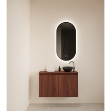 Toiletmeubel Gliss Echo Choco Eiken 80x50cm met toppaneel