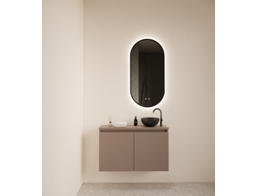 Toiletmeubel Gliss Echo Latte Kasjmier 80x50cm met toppaneel