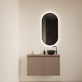 Toiletmeubel Gliss Echo Latte Kasjmier 80x50cm met toppaneel