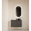 GLISS DESIGN Toiletmeubel Gliss Echo Graphite Grijs 80x50cm met toppaneel
