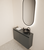 Toiletmeubel Gliss Echo Graphite Grijs 80x50cm met toppaneel
