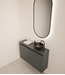Toiletmeubel Gliss Echo Graphite Grijs 80x50cm met toppaneel