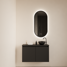 Toiletmeubel Gliss Echo Mat Zwart 80x50cm met toppaneel