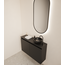 GLISS DESIGN Toiletmeubel Gliss Echo Mat Zwart 80x50cm met toppaneel